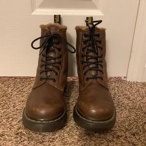 Women’s doc martens with faux fur